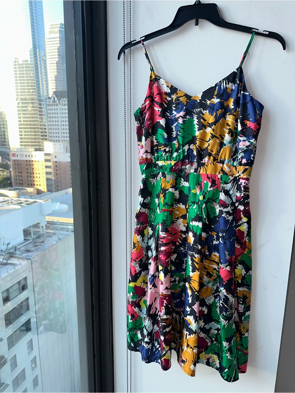 J. Crew Women’s Dress Size 6 Multicolor Brushstroke 100% Silk